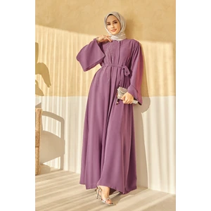 Viona Taşlı Abaya - Leylak