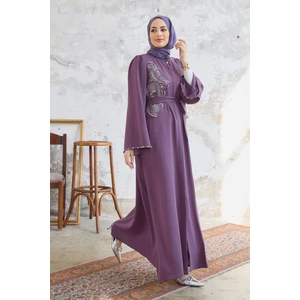 Lora Taşlı Abaya - Leylak