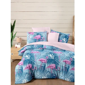 My Story Lastikli Çarşaflı Çift Kişilik Nevresim Takımı Flamingo