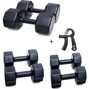 Ps Spor 3 Çift Dambıl Set + Sayaçlı Ayarlanabilir El Yayı 3 kg + 5 kg + 7 kg