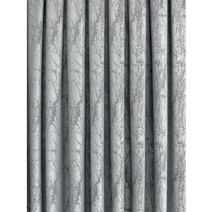 Erdoğanlar Koza Velar Soft Buz Mavisi/Gri Fon Perde Tek Kanat 1/3 Sık Pile