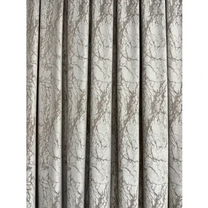 Erdoğanlar Koza Velar Soft Krem/Sütlü Kahve Fon Perde Tek Kanat 1/3 Sık Pile