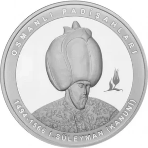 Aselin Dünyası I.süleyman (Kanuni) Osmanlı Padişahları Serisi No:10 Gümüş Hatıra Para Koleksiyon