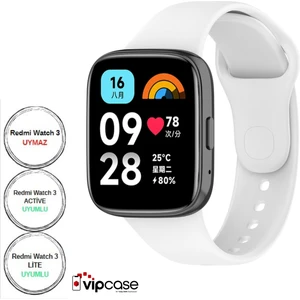 Vip Case Xiaomi Redmi Watch 3 Active ve Watch 3 Lite Uyumlu Akıllı Saat Bileklik Silikon Kordon