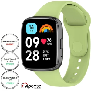 Vip Case Xiaomi Redmi Watch 3 / Watch 3 Active ve Watch 3 Lite Uyumlu Akıllı Saat Bileklik Silikon Kordon
