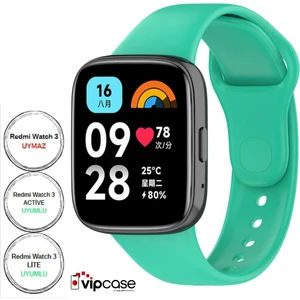 Vip Case Xiaomi Redmi Watch 3 Active ve Watch 3 Lite Uyumlu Akıllı Saat Bileklik Silikon Kordon