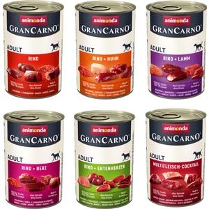 Grancarno 6 Çeşit Karma Köpek Konserve 400 Gr. x 6 Adet
