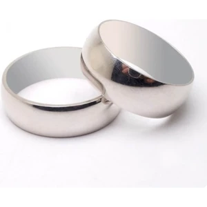 Eliana Tek Gümüş Alyans Yüzük Söz Nişan Yüzükleri Kişiye Özel Ahşap Kutulu