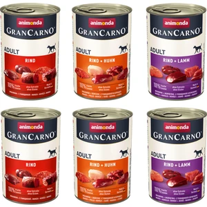 Grancarno 3 Çeşit Karma Köpek Konserve 400 Gr. x 6 Adet