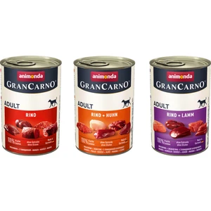 Grancarno 3 Çeşit Karma Köpek Konserve 400 Gr. x 3 Adet