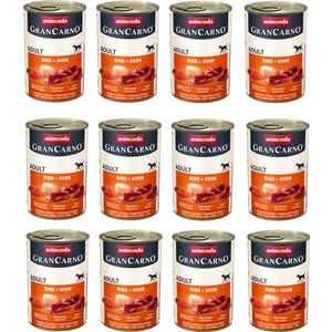 Grancarno Sığır ve Tavuklu Köpek Konserve 400 Gr. x 12 Adet