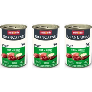 Grancarno Sığır ve Geyikli Köpek Konserve 400 Gr. x 3 Adet