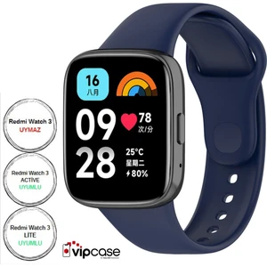 Vip Case Xiaomi Redmi Watch 3 Active ve Watch 3 Lite Uyumlu Akıllı Saat Bileklik Silikon Kordon