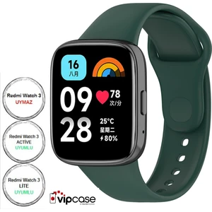 Vip Case Xiaomi Redmi Watch 3 Active ve Watch 3 Lite Uyumlu Akıllı Saat Bileklik Silikon Kordon
