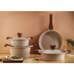 7 Parça Lincoln Tencere Seti Cappuccino