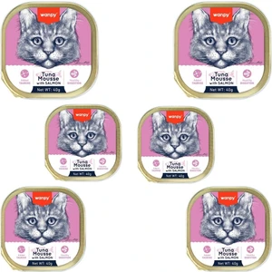 Ton Balıklı ve Somonlu Alutray Kedi Yaş Mama 40 gr x 6 Adet