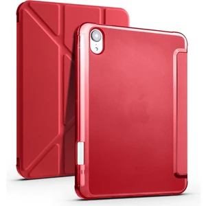 Apple iPad Mini 6 (2021) Yatay ve Dikey Standlı Antişok Köşe Korumalı Kalemlikli Origami Slikon Kılıf A2567 A2568 A2569