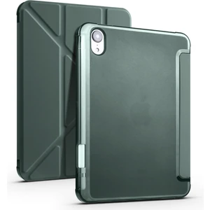 Apple iPad Mini 6 (2021) Yatay ve Dikey Standlı Antişok Köşe Korumalı Kalemlikli Origami Slikon Kılıf A2567 A2568 A2569