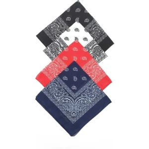 Herşey Nota %100 Pamuk 4'li Etnik Desenli Fular Bandana Avantajlı Paket