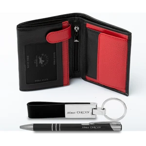 West Polo  deri Isme Özel Erkek Cüzdan Isme Özel Kalem ve Anahtarlık