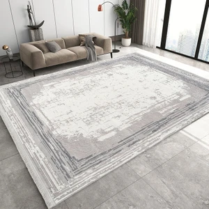 Sateen Koleksiyonu 6401 Salon Mutfak Koridor Kesme Yolluk Kaymaz Taban Yumuşak Dokulu Dokuma Halı Yolluk