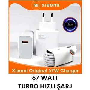 Orjinal 67W (Watt) Turbo + Hızlı Şarj Aleti Adaptörü + Kablo Seti Orijinal