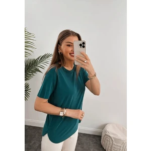 Unique Style Marka Dökümlü Tam Kalıp Rahat Kumaş Basic Tişört