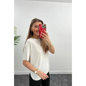 Unique Style Marka Dökümlü Tam Kalıp Rahat Kumaş Basic Tişört