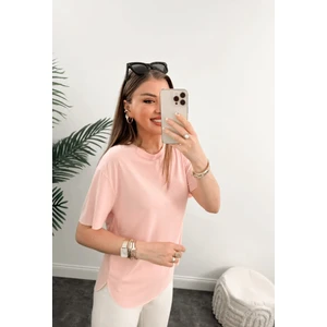 Unique Style Marka Dökümlü Tam Kalıp Rahat Kumaş Basic Tişört