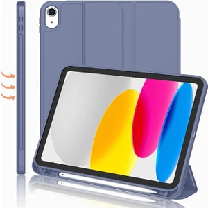 Apple iPad 10. Nesil 10.9 (2022) Kalemlikli Yatay Standlı Stromix Smart Kılıf A2696 A2757 A2777 A3162