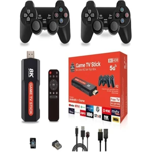 36500 Oyunlu Atari 5g 8k Hdr Ultra Hd 64 GB Tv Box + Game Box Android Tv + Oyun Konsolu 2 In1