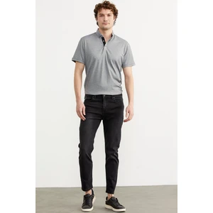 Eskitme Yıkamalı Slim Fit Jean Pantolon - Füme