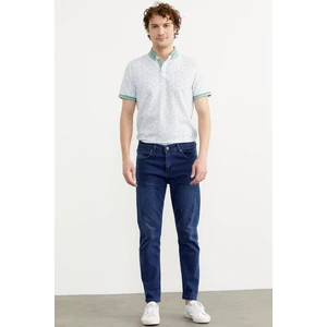 Eskitme Yıkamalı Slim Fit Jean Pantolon - Mavi