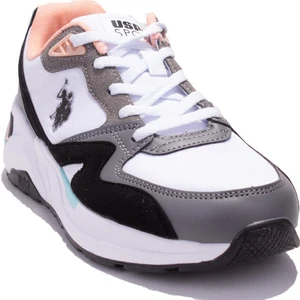 U.S. Polo Assn. Huskybb Fx Beyaz Siyah Ortopedik Günlük Kadın Spor Ayakkabı