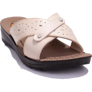 403003BB Bej Ortopedik Günlük  Kadın Terlik