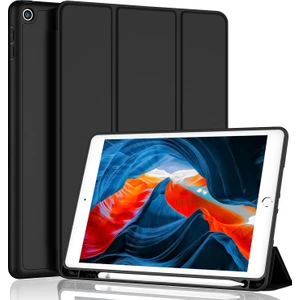 Apple iPad Air 3. Nesil 10.5 Inc (2019) Kalemlikli Yatay Standlı Stromix Smart Kılıf ve Ekran Koruyucu A2123 A2152 A2153