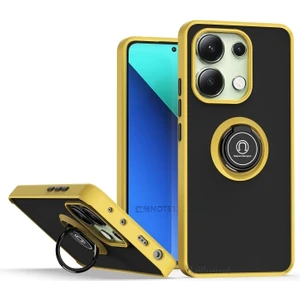 M.TK Moveteck Xiaomi Redmi Note 13 4g Kılıf Mat Parmak Izi Yapmaz Renkli Tuşlu Yüzüklü Standlı Kamera Korumalı Zırh