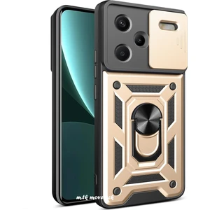 M.tk moveteck Xiaomi Redmi Note 13 Pro Plus Kılıf Kamera Korumalı Sürgülü Yüzüklü Armor Military Tank Kızaklı Kapak
