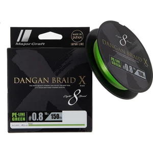 Major Craft Dangan Braid x 8x Ip Misina Pe 0.8 0.10MM 16LB/7.26KG 150MT Yeşil Ip Misina