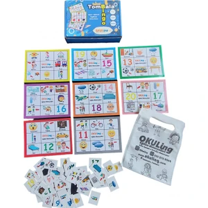 Bingo - İngilizce Tombala - Sayılar - Aile - Duygular - Hava Durumu - Ev - Ulaşım Eğitici Kartlar
