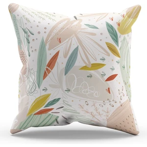 Çift Tarafı Baskılı Xero Floral-1 Desenli Süet Kırlent Kılıfı