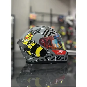 Helmets Kapalı Full Face Kask Arı Desen