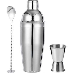3 Parça 750ML Paslanmaz Çelik Kokteyl Shaker Seti Kokteyl Seti (Yurt Dışından)