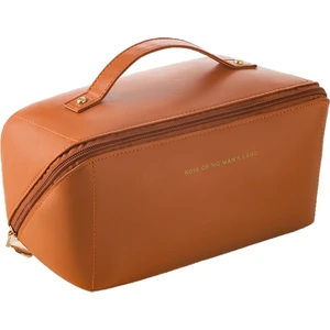 Organ Yastık Çantası Kozmetik Çantası Pu Deri Makyaj Çantası Seyahat Taşınabilir Çanta Büyük Kapasiteli Saklama Çantası (Yurt Dışından)