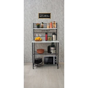 Wood Idea Wood Idea 4 Raf Kahve Köşesi Çok Amaçlı Mutfak Dolap