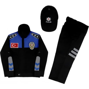 Unisex Çocuk Türk Sivil Toplum Polis Kostümü Sivil Toplum Polis Kıyafeti Üniforması