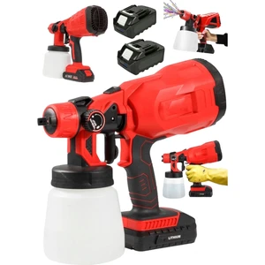 Dynamic Max F6200 Çift Akülü Boya Tabancası Çift Akülü Sprey Boya Püskürtme Makinesi Şarjlı Kablosuz