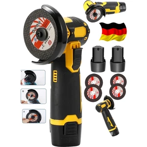 Dynamic Max F850 Çift Bataryalı Açılı Şarjlı Avuç Taşlama Demir Kesme Bakır Sargı Makinası Germany Seri