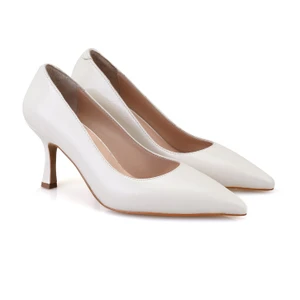 Braelyn Bej Kadın Kroko Baskılı Deri Stiletto