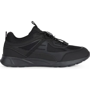 Erkek Siyah Sanzio Bağcıklı Deri Sneaker U45G7A014EKC9999